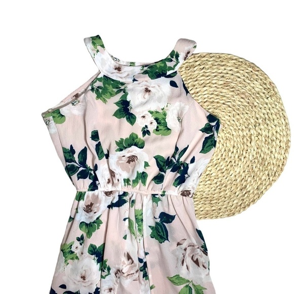 Francesca’s Trixxi Blush Floral Maxi Romper Size Small - Picture 12 of 15